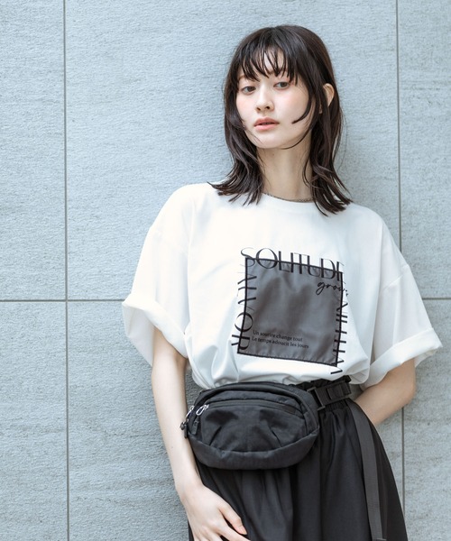 LAKOLE（ラコレ） tシャツ 半袖 アソートドッキングプリントT / 665045