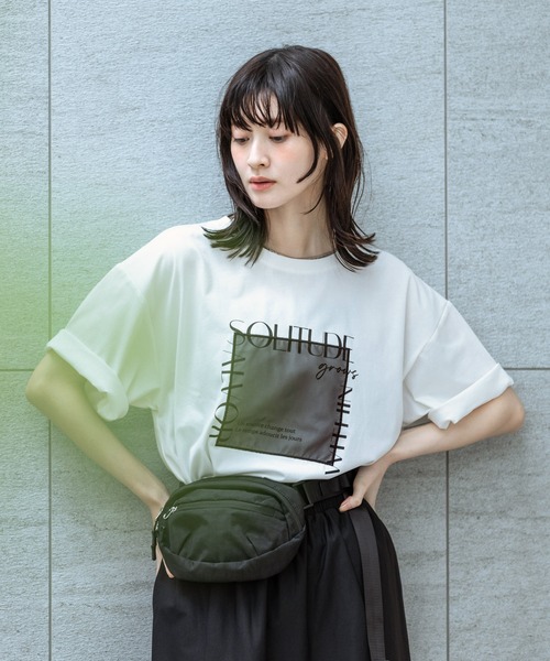 LAKOLE（ラコレ） tシャツ 半袖 アソートドッキングプリントT / 665045