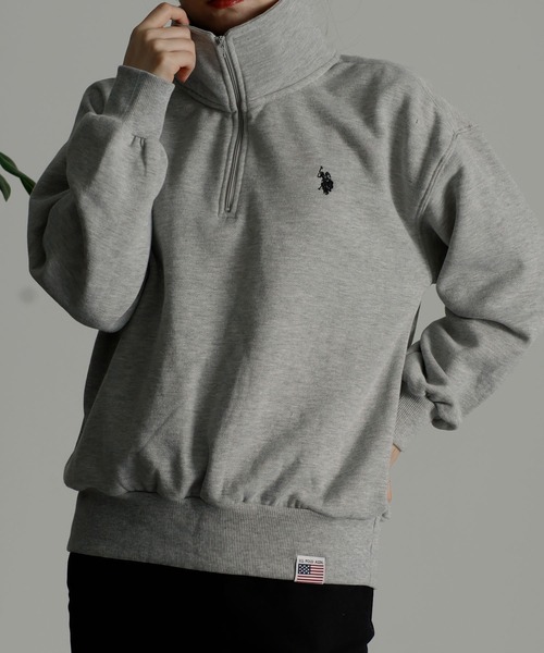 U.S. POLO ASSN.（ユーエスポロアッスン） ジップアップパーカー M 杢 