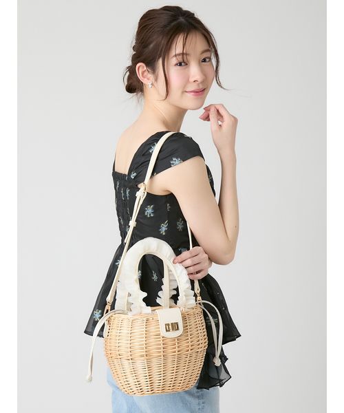 美品●ケリー●ラタンかごバッグ●ZARA●ｱﾄﾞｰｱ●ｾﾙﾌｫｰﾄﾞ● CELFORD（セルフォード） かごバッグ カゴバッグ フリルチュール