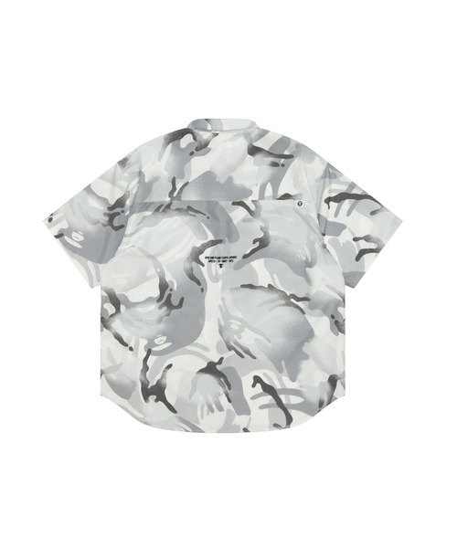「AAPE BY A BATHING APE」 半袖シャツ LARGE ホワイト系その他 メンズ_画像4