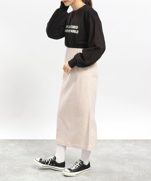 「GLOBAL WORK Smile Seed Store」 タイトスカート X-LARGE ブラック レディース_画像3