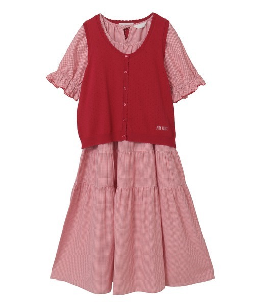 新品未使用　PINK HOUSE ジップアップバックフリルブルゾン　ピンク PINK HOUSE（ピンクハウス） セットアップ 2026PINK HOUSE SUMMER SET
