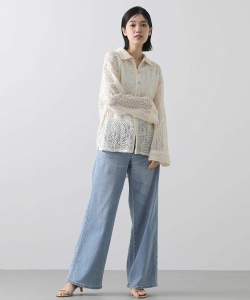 「Gready Brilliant」 「favori」長袖ブラウス 38 アイボリー レディース_画像2