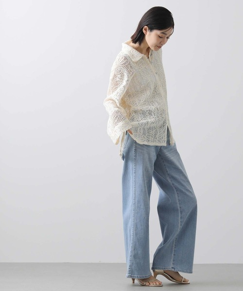 「Gready Brilliant」 「favori」長袖ブラウス 38 アイボリー レディース_画像3