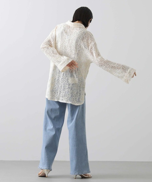 「Gready Brilliant」 「favori」長袖ブラウス 38 アイボリー レディース_画像4