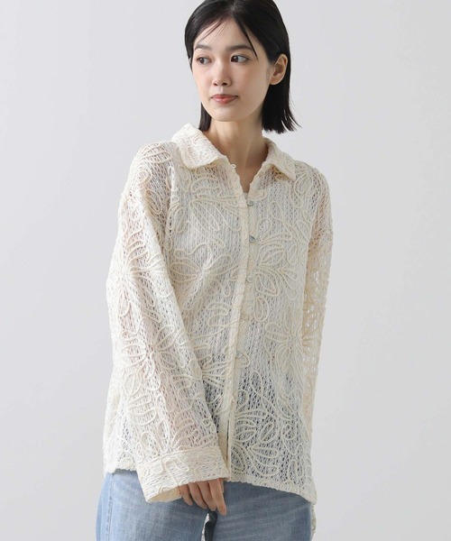 「Gready Brilliant」 「favori」長袖ブラウス 38 アイボリー レディース_画像7