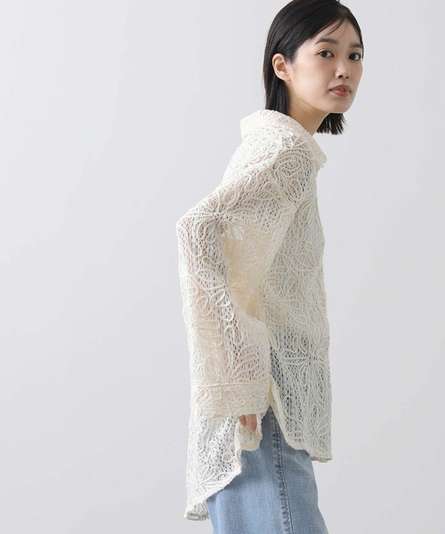 「Gready Brilliant」 「favori」長袖ブラウス 38 アイボリー レディース_画像8