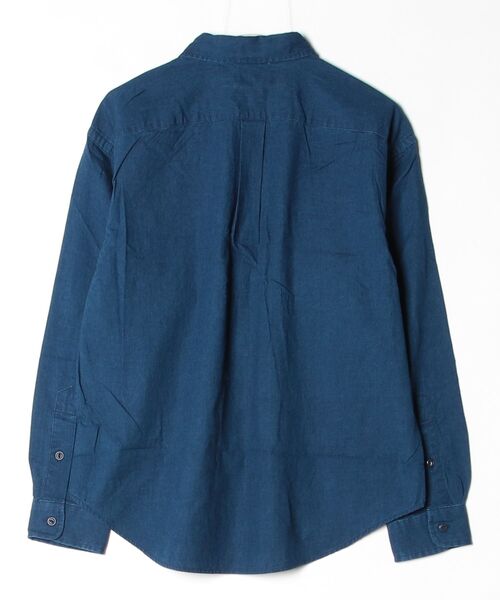 シャツ リラックス フィット シャンブレー ワークシャツ メンズの画像