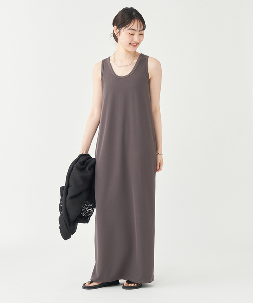 「Plage」 ノースリーブワンピース 38 ブラック レディース_画像9