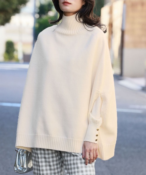 「ELFRANK」 7分袖ニット FREE グレー レディース_画像7