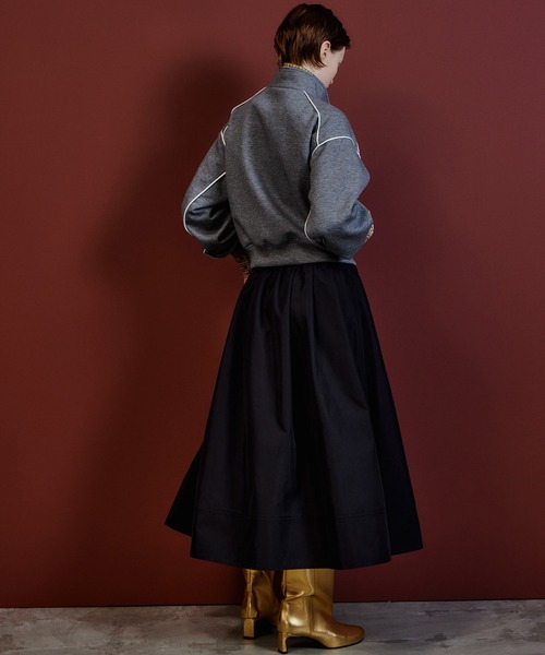メゾンスペシャル　maison special ブラック ジップアップジャージ MAISON SPECIAL（メゾンスペシャル） tシャツ Compact Zip-Up Jersey