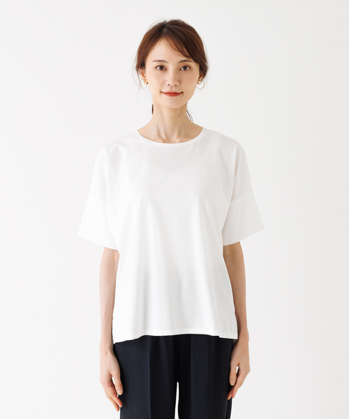 「abahouse mavie」 半袖カットソー フリー スモークピンク レディース_画像5