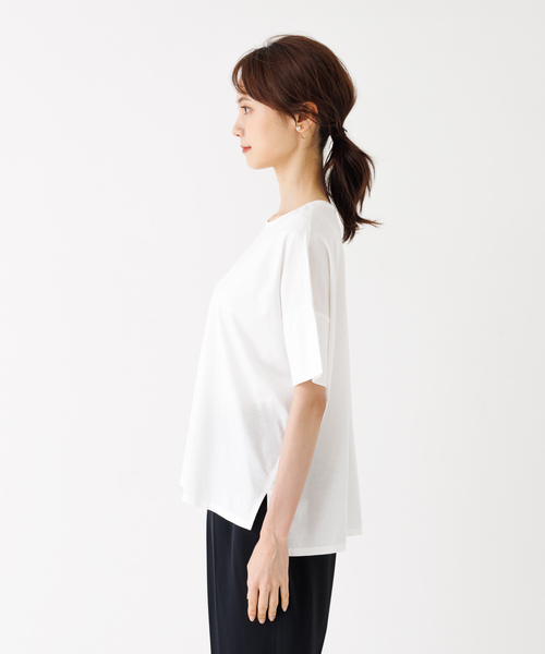 「abahouse mavie」 半袖カットソー フリー スモークピンク レディース_画像6