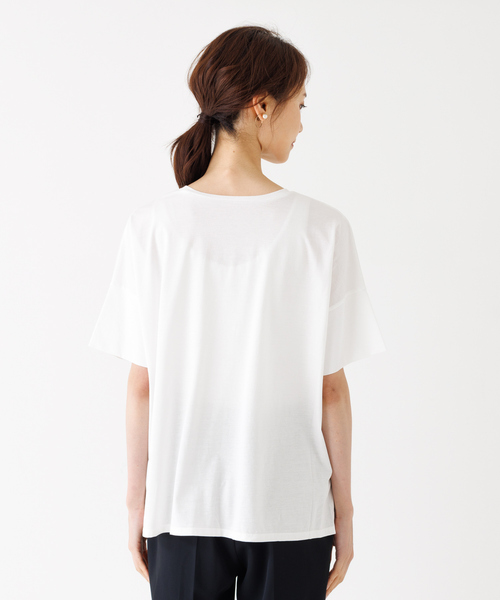 「abahouse mavie」 半袖カットソー フリー スモークピンク レディース_画像7
