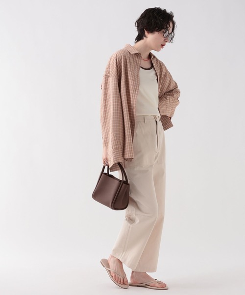「GEORGE'S」 長袖シャツ FREE ネイビー レディース_画像4