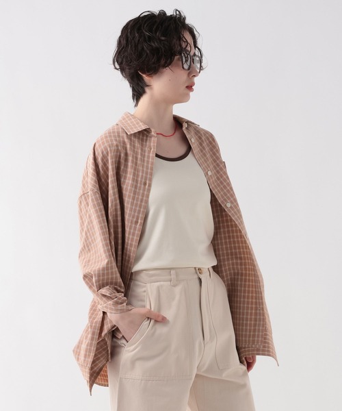 「GEORGE'S」 長袖シャツ FREE ネイビー レディース_画像5