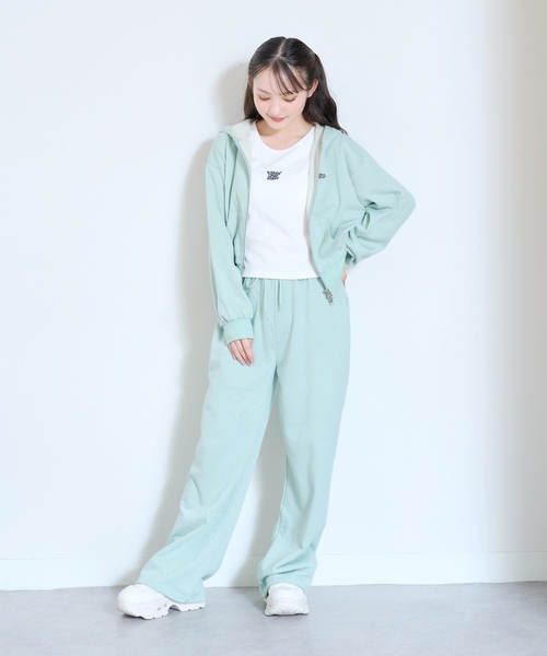 ワンピース 「LTXC」ラメキラダブルジップパーカ ロングパンツセットアップ キッズ 子供服 女の子 | LOVETOXIC