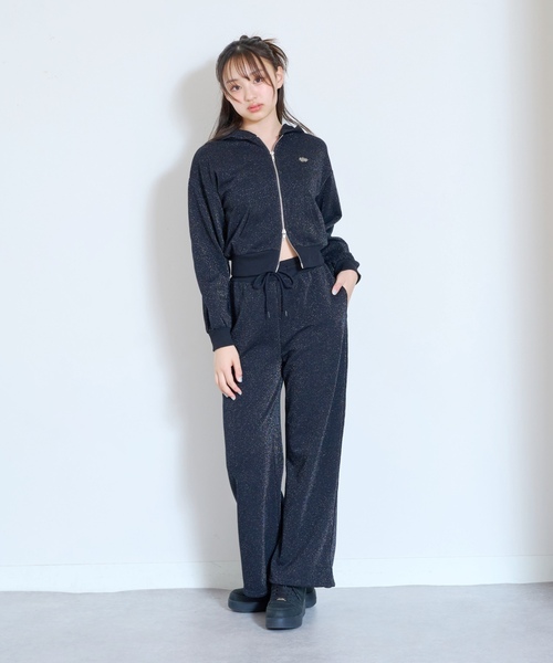 ワンピース 「LTXC」ラメキラダブルジップパーカ ロングパンツセットアップ キッズ 子供服 女の子 | LOVETOXIC | 09