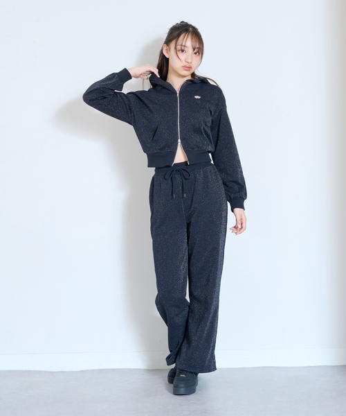 ワンピース 「LTXC」ラメキラダブルジップパーカ ロングパンツセットアップ キッズ 子供服 女の子 | LOVETOXIC | 10