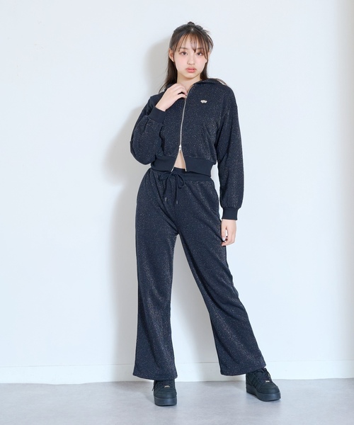 ワンピース 「LTXC」ラメキラダブルジップパーカ ロングパンツセットアップ キッズ 子供服 女の子 | LOVETOXIC | 11