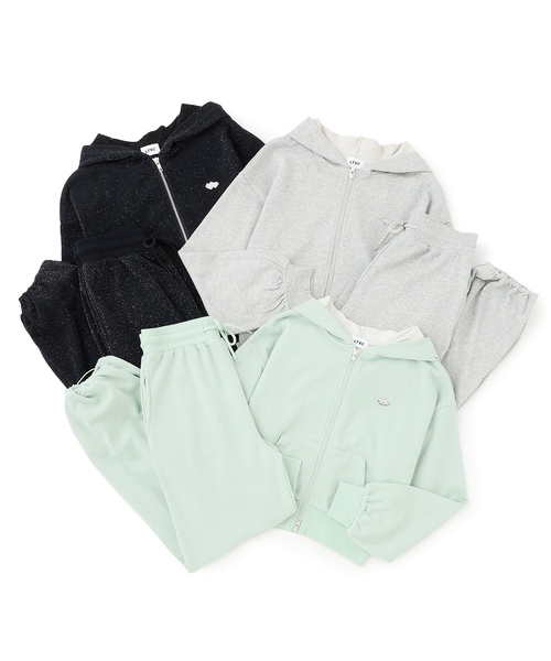 ワンピース 「LTXC」ラメキラダブルジップパーカ ロングパンツセットアップ キッズ 子供服 女の子 | LOVETOXIC | 12