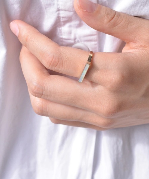 指輪 リング 「売り切りセール」K10YG　オーロラ オパール　Lリング レディース | sowi | 11