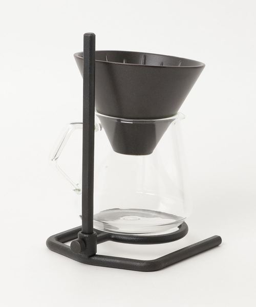 Hario ハリオ計量器　Kinto キントー磁器ドリッパー・スタンド セット ハリオ コーヒー ドリッパーセット 1～4杯用 V60 オリーブウッド