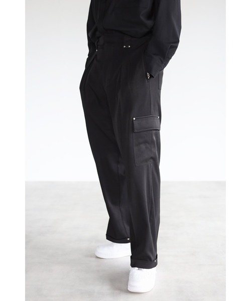 パンツ カーゴパンツ センタープレス ワイドカーゴパンツ <セットアップ>