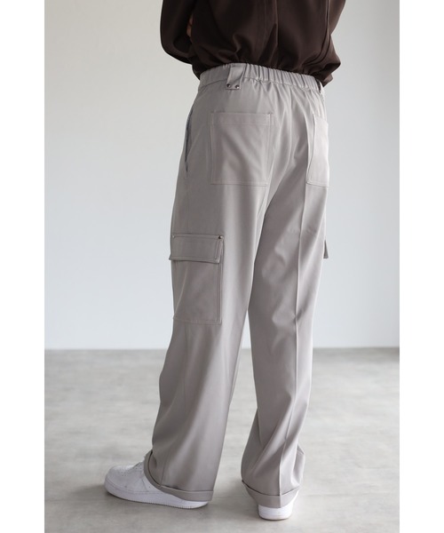 CREARE -LINO- ワイドパンツ カーゴパンツ センタープレス ワイド