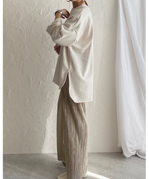 【新品同様】ロングシーズン着れる！深Vスウェット She's Closet トレーナー スウェット 深Vネックビッグシルエット長袖