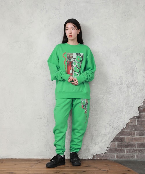トレーナー スウェット Common Noun/Flower Yumi Matsushita 裏起毛クルースウェット レディース メンズ トレーナー スウェット Common Noun/Flower Yumi Matsushita 裏