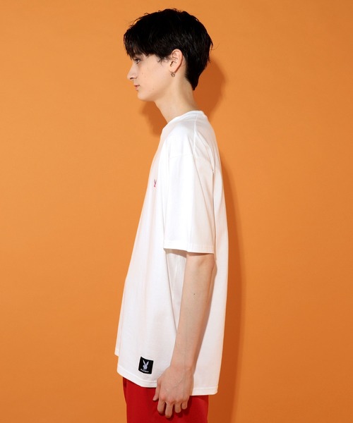 tttmsw プレイボーイシャツ PLAYBOY tシャツ ワンポイントロゴ刺繍Tシャツ メンズ