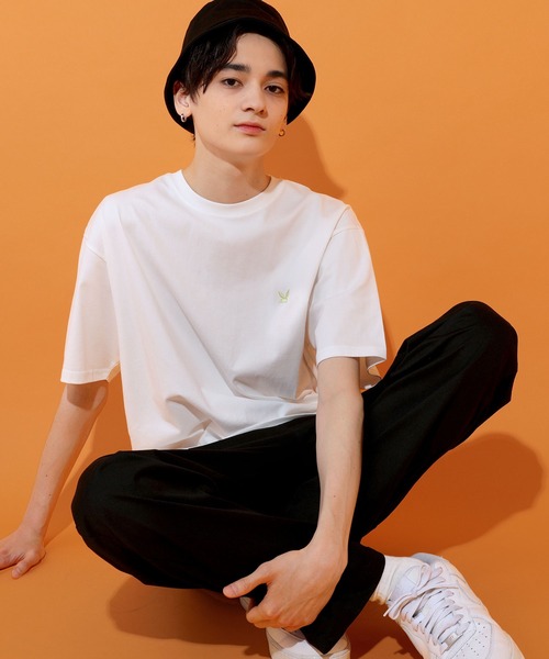AFB コラボ PLAYBOY ネイビー オレンジ スター パジャマ シャツ AFB コラボ PLAYBOY ネイビー オレンジ スター パジャマ シャツ