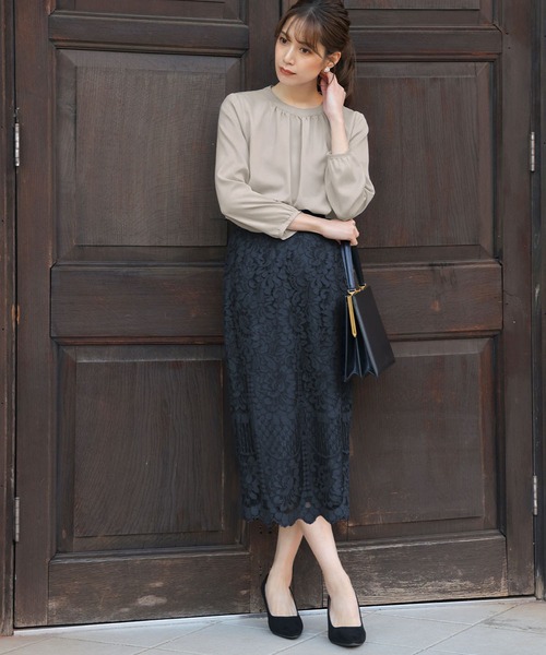 未使用級 45R インディゴ染め フロントピンタックフリル ギャザーブラウス 3 未使用級 45R インディゴ染め フロントピンタックフリル ギャザー