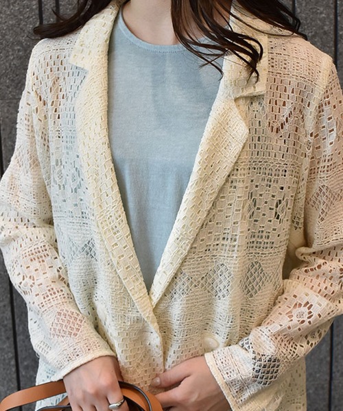 RANAN（ラナン） ジャケット テーラードジャケット 幾何レース