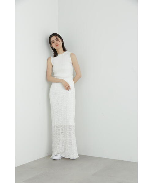 【JILL STUART】3Way仕様レース×ペンシルスカート JILL STUART スカート メッシュフラワーレーススカート