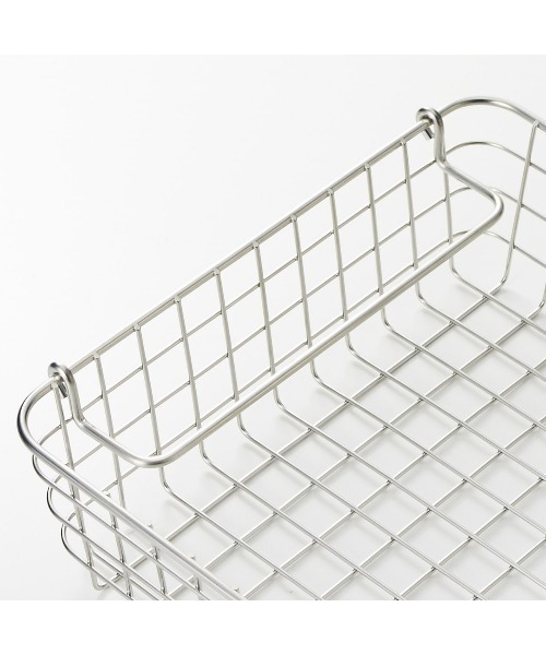 無印良品（MUJI） 収納 ステンレスワイヤーバスケット2 約幅37×奥行