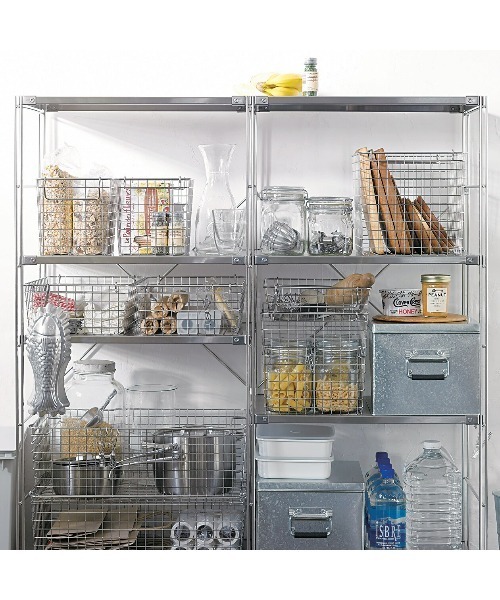 無印良品（MUJI） 収納 ステンレスワイヤーバスケット2 約幅37×奥行