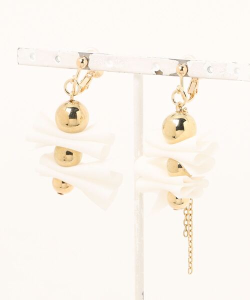TONE（トネ） イヤリング 「Beauty bell」PVCとチェーンイヤリング