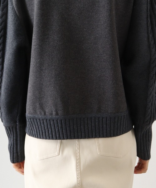 ニット セーター 「EGLANTINE」ケーブルニットドッキングプルオーバー レディース EGLANTINE ニット セーター 「EGLANTINE」ケーブルニット