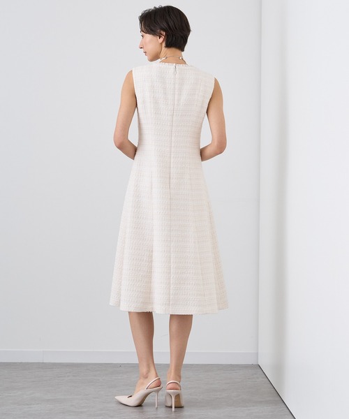 ANAYI（アナイ） ワンピース ミックスツイードフレア ワンピース