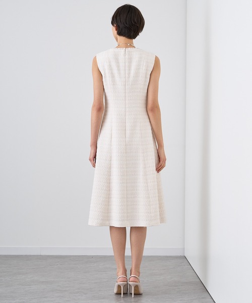 【美品】ANAYI ミックスツイード フレアワンピース　2022年 ANAYI｜【Eternal Line 2025】ミックスツイードフレア ワンピース