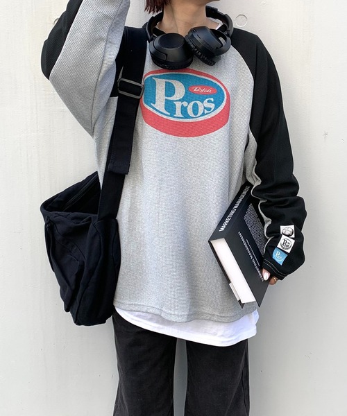 tシャツ ラグランオーバーサイズプルオーバー レディース オーガニックコットン ダブルガーゼ 長袖tシャツ レディース