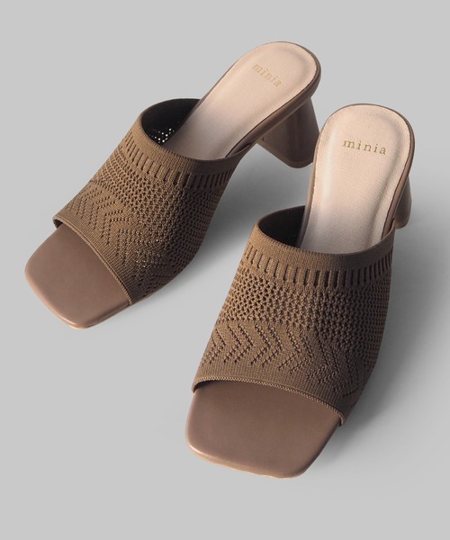 minia（ミニア） サンダル ニットミュール レディース : ZOZOTOWN