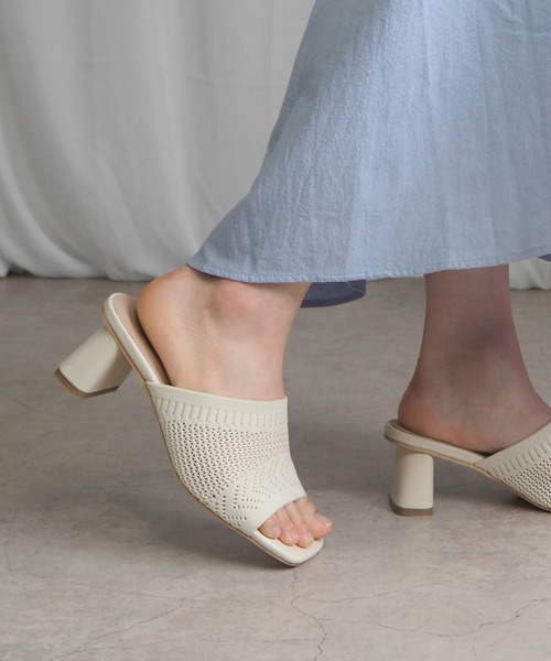 minia（ミニア） サンダル ニットミュール レディース : ZOZOTOWN