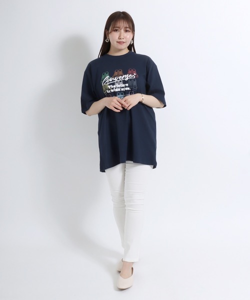 tシャツ バインダーコンパクトTシャツ レディース 箔プリントコンパクトTシャツ【メール便可／60】通販