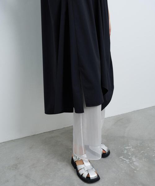 美品 LANVIN en Bleu レザー 厚底 スリングバック グルカサンダル LANVIN en Bleu サンダル レザーグルカサンダル レディース