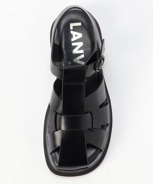LANVIN en Bleu サンダル レザーグルカサンダル レディース