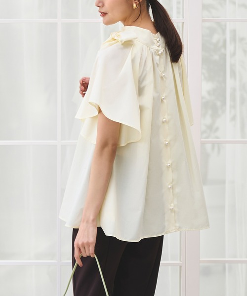 RUIRUE BOUTIQUE ブラウス シャツ マルチway 洗える ｜ワイド